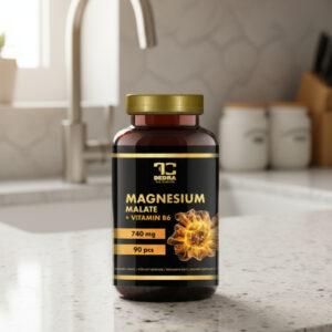 Kapsułki Jabłczan Magnezu 740 mg z Witaminą B6 na energię i zmęczenie