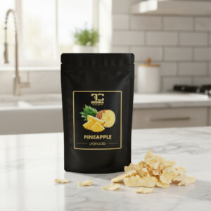 Ananas liofilizowany - złote, chrupiące kawałki suszonego mrozem ananasa