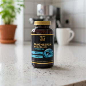 Kapsułki Bisglicynian Magnezu z witaminą B6 P5P - magnez na stres i spokojny sen